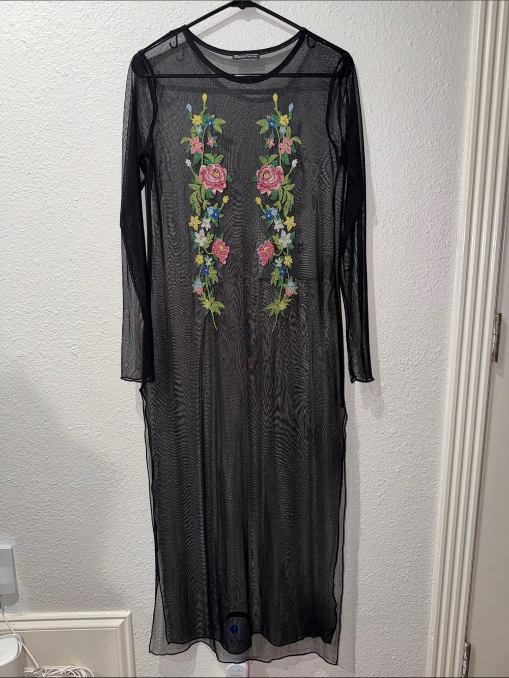 Zara black sheer overlay/cover up dress